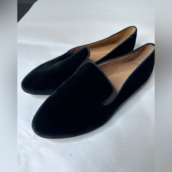 J. Crew Factory Black Velvet Loafers size 9 - Picture 4 of 7